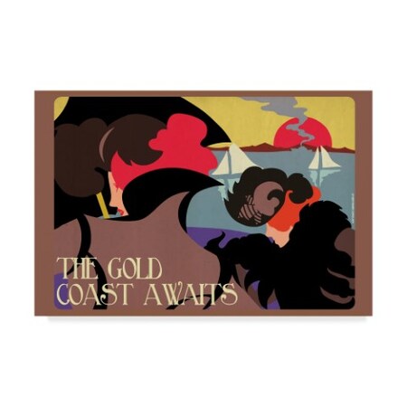 Trademark Fine Art American Flat 'Gold Coast' Canvas Art, 30x47 ALI24347-C3047GG